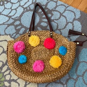 Sam Edelman Woven Pom Pom Tote